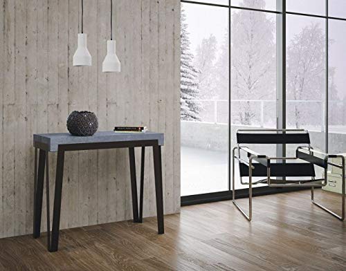 Dafne Italian Design Consolle allungabile Rio Premium Cemento Telaio Ruggine