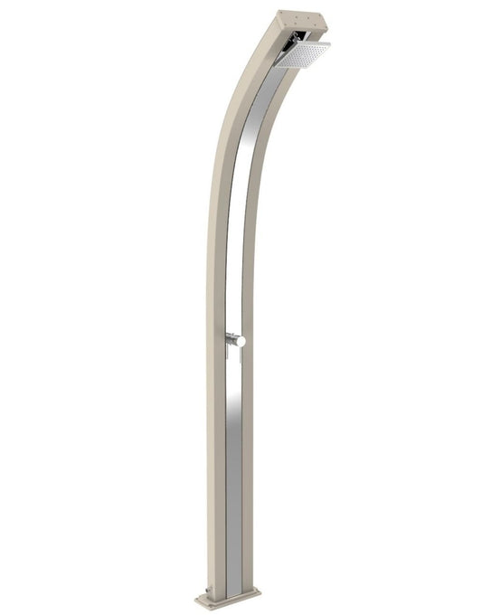 arkema Doccia Solare Alluminio con Miscelatore Spring Sabbia e Inox