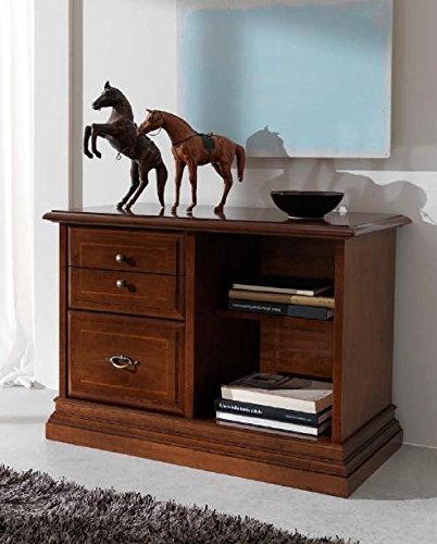 mobile ingresso,Porta stampante, legno scuro, 67X52X95, 41 Kg, legno massiccio, tiglio o noce o abete e noce tanganica o anigr�. Ante: telaio massiccio in noce toulipier 100 % Made in Italy