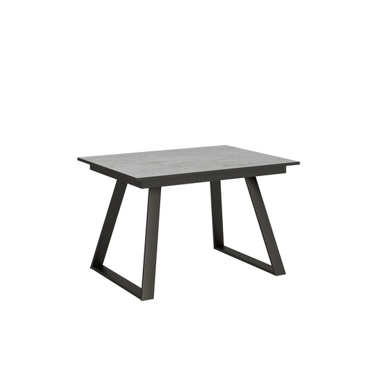 Itamoby, Tavolo Bernadette Allungabile Cemento 90x120 allungato 180