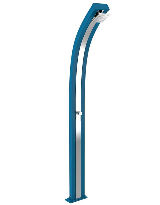 ARKEMA Doccia per esterno Spring Blu con miscelatore e Banda Inox