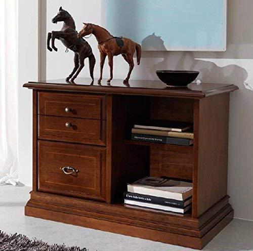 mobile ingresso,Porta stampante, legno scuro, 67X52X95, 41 Kg, legno massiccio, tiglio o noce o abete e noce tanganica o anigr�. Ante: telaio massiccio in noce toulipier 100 % Made in Italy