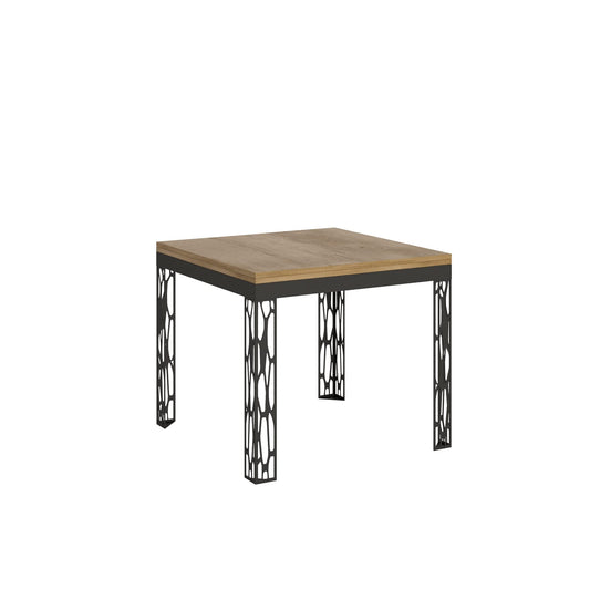 Itamoby, Tavolo Ghibli Libra Allungabile Quercia Natura 90x90 allungato 180 cm