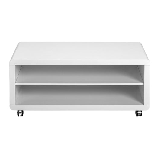 Dafne Italian Design - Portavaligie Hotel in Legno con Ruote (100 x 59 x 44cm) Elegante e di Design, Disponibile nei Colori Bianco Moderno, Legno Classico, Portata 70 Kg