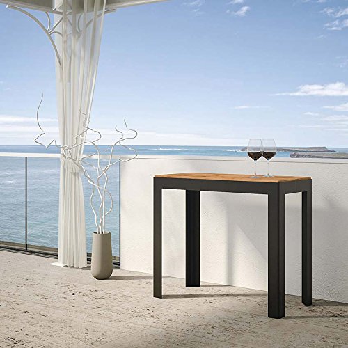Dafne Italian Design Consolle allungabile Azalea Abete Tinto Telaio Antracite