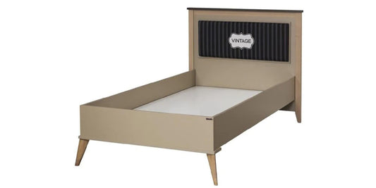 Dafne Italian Design Cameretta Completa per Ragazzi Melody Stile Vintage Bianca, Legno Chiaro e Grigio.