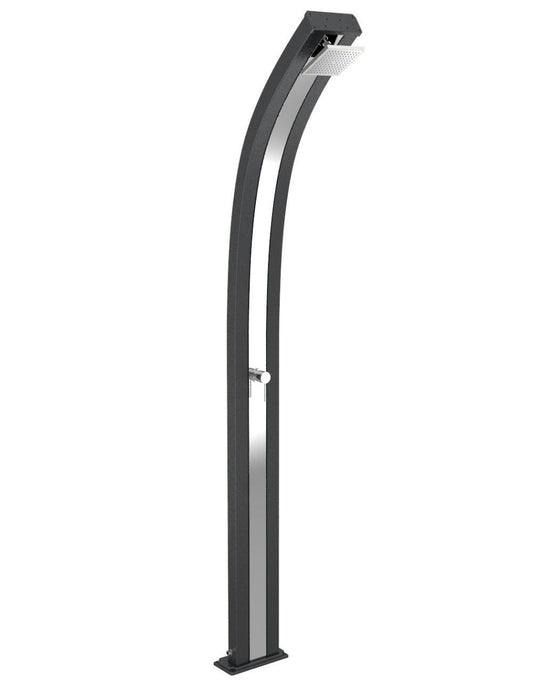 ARKEMA Doccia riscaldata dal sole Spring Antracite con banda Inox