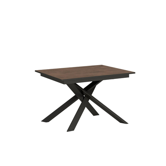 Itamoby, Tavolo Ganty Allungabile Noce Bordo Antracite 90x120 allungato 180