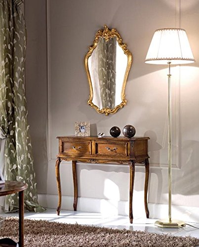 Dafne Italian Design Consolle classica ingresso noce scuro -cm: 90 cm - 35 cm - H 81 cm - 100% Made in Italy (SF17)