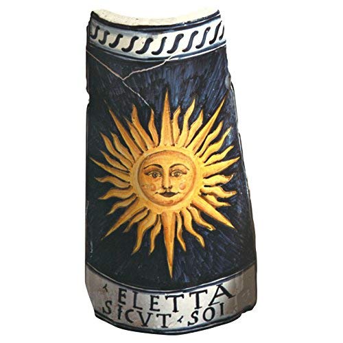 Dafne Italian Design Applique tegola da muro in ceramica artistica di Castelli, Dimensioni: cm 23x45