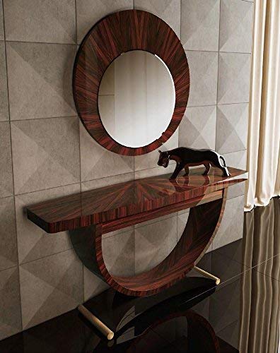 Dafne Italian Design Tavolo consolle in legno Palissandro, H.90XP.44XL.180, La laccatura gloss esalta e protegge il legno