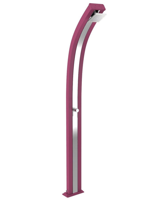 ARKEMA Doccia da Esterno con Miscelatore Spring Fucsia e Banda Inox