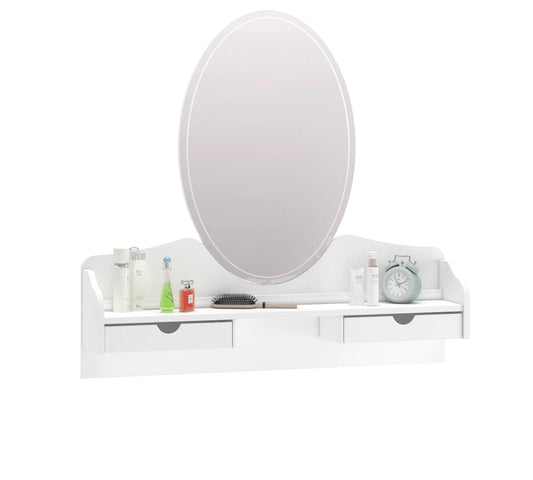 Dafne Italian Design Specchio da comò Bianco Rustico
