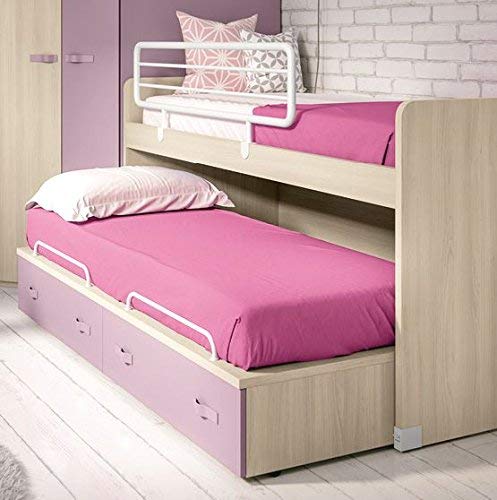 Dafne Italian Design TUTTOCAMERETTE.IT - Cameretta completa per ragazza, colori malva, bianco, olmo. 100% Made in Italy (SF21)