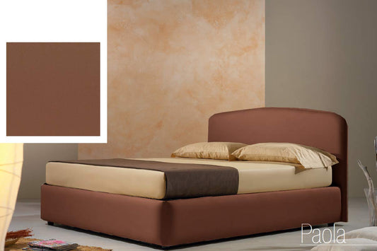 Dafne Italian Design Letto matrimoniale contenitore, similpelle, marrone - 178x220x114 cm - per materasso 160x200-100% Made in Italy