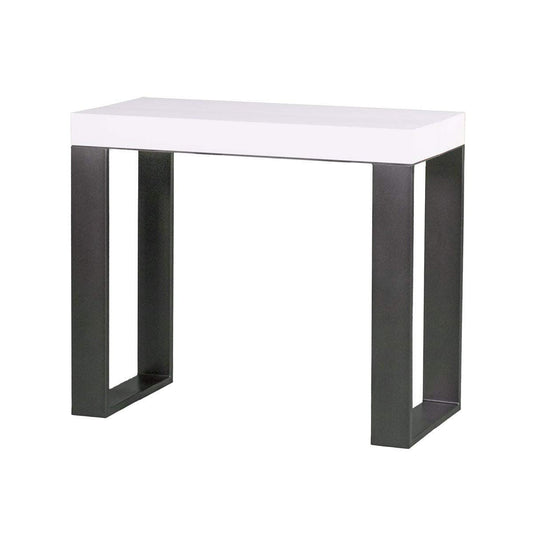 itamoby Consolle Allungabile in Legno e Ferro H77x40x90/300cm Tecno Bianco Frassino Classica