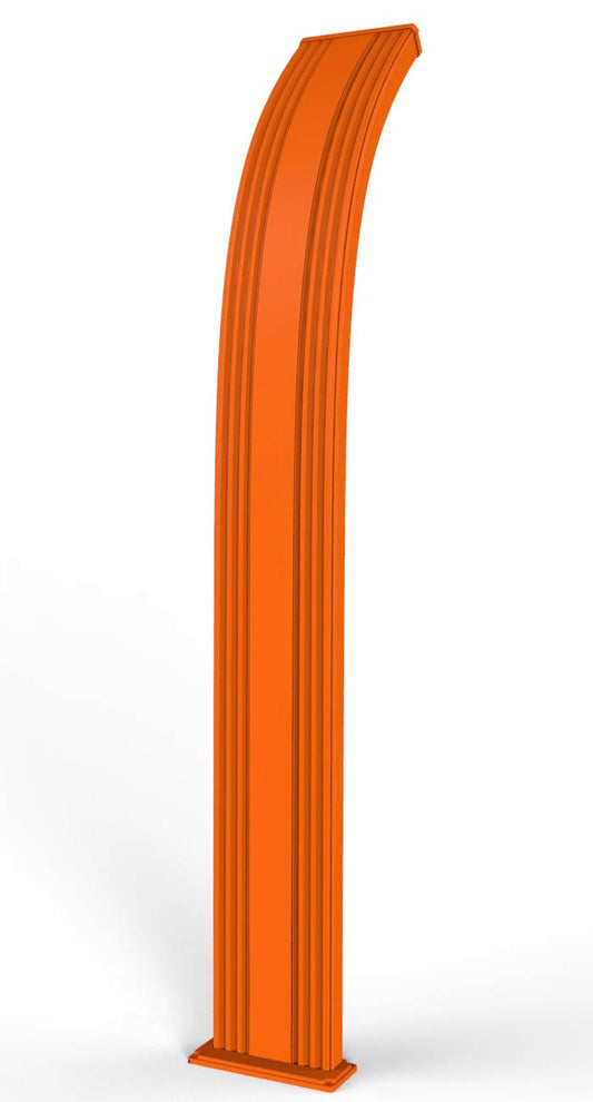 Doccia a energia Solare Arkema Dada D350 2009 I Color Arancio con Fascia Decorativa Inox Struttura in Alluminio Dotata di Miscelatore lavapiedi e nebulizzatori