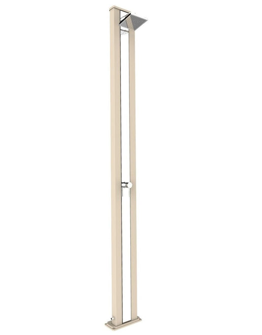 ARKEMA Doccia solare esterna con Miscelatore Spring S Sabbia e Inox