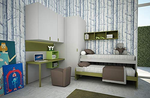 Dafne Italian Design TUTTOCAMERETTE.IT - Cameretta per Ragazzi - L. 348 cm - P. 254 cm - H. 261,2 cm - Made in Italy (SF30)