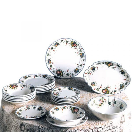 Servizio cena per 6 persone/Set tavola in ceramica da 21 pezzi - Made in Italy.
