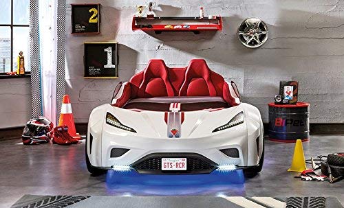 Dafne Italian Design Letto forma di auto,bianco, 80X127X230 - per materasso 99 x 191(non incluso)