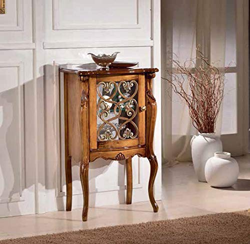 Dafne Italian Design Vetrinetta Stile Classico Noce (cm. L. 61 - P. 40 - H. 100) (TVG)