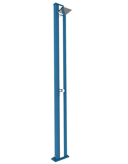 ARKEMA Doccia con miscelatore Spring S Diritta Blu e fascia Inox
