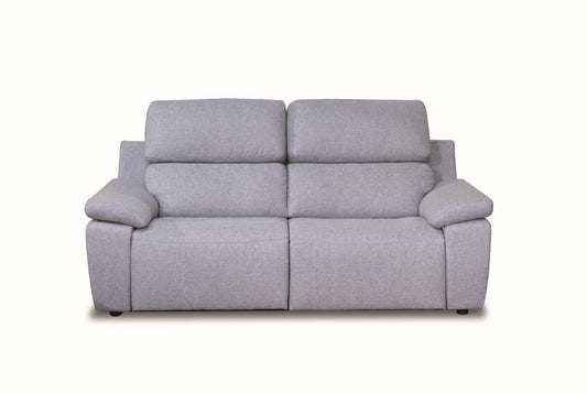 Divano due posti in tessuto colore grigio con doppio recliner elettrico misure cm. L 165 - l 99 - H 104 - Made in Italy