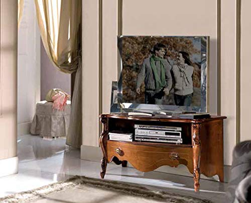 Dafne Italian Design Porta TV Stile Classico Noce (cm. L. 107 - P. 46 - H. 56) (TVG)