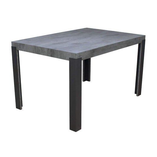 Itamoby Tavolo Fisso Linea Fix 130 Piano in Cemento e Telaio Antracite L.130 P. 90 H.77