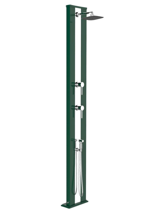 Arkema Design Doccia solare diritta Dada S con Doccetta Verde e Inox D440/6016-I