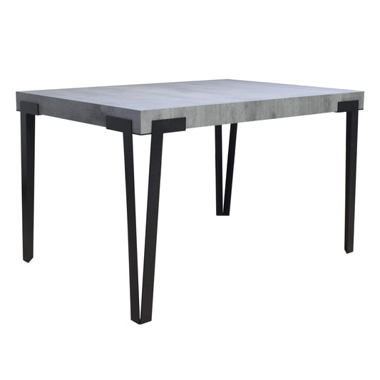 Dafne Italian Design Tavolo Rio Fix piano Cemento 90x180 telaio Antracite