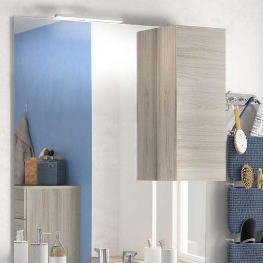 Dafne Italian Design Mobile da bagno Vichy finitura olmo chiaro composto da: componibile bagno cm 101x46x189 (base, lavabo, specchio, pensile) - colonna girevole cm. 35x35x180 - sestino cm 60x45x126