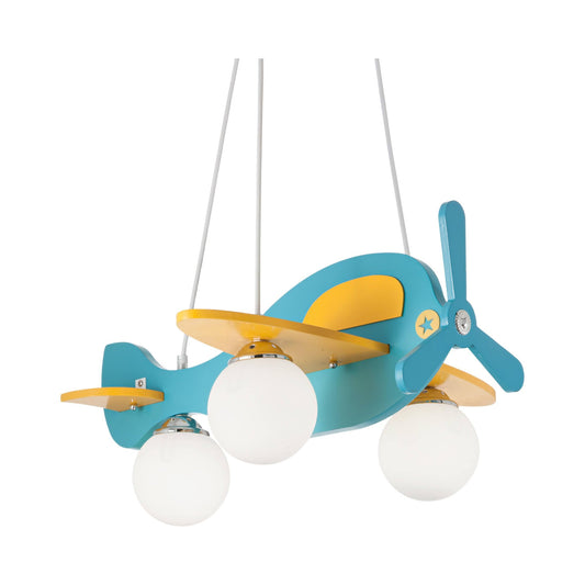 IDEAL LUX AVION-1 SP3 BLU/GIALLO SOSPENSIONE BAMBINO