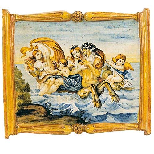 Dafne Italian Design Piastra architettonica in ceramica artistica di Castelli Dimensioni: cm 51x36