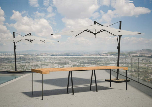 Dafne Italian Design Consolle allungabile Banco Abete Tinto Telaio Antracite