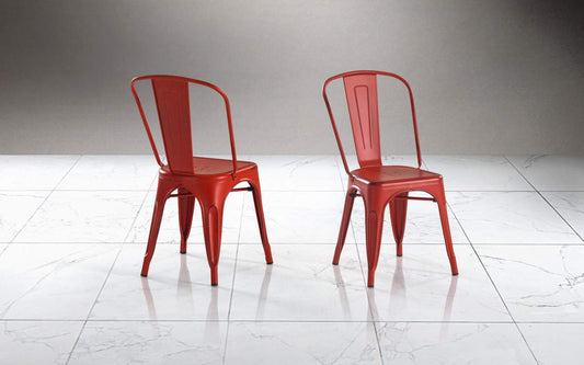 N. 2 (Due) Sedie da Pranzo - Dimensioni: cm. 51 x 45 x 85h (DFS) (Rosso)