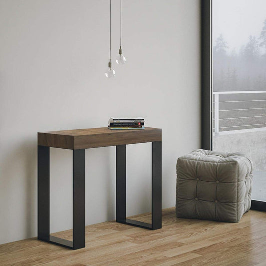 Dafne Italian Design Consolle allungabile Tecno Small Noce Telaio Antracite