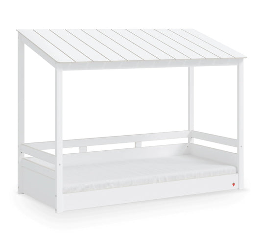Dafne Italian Design Letto Bianco Montes con Tetto in Legno