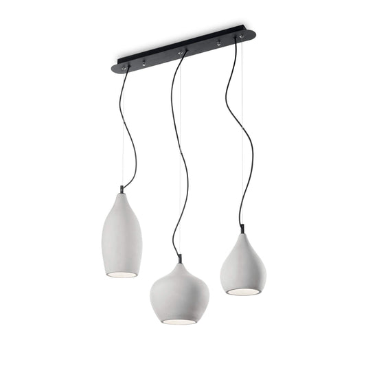Dafne Italian Design Lampadario a 3 luci - Cemento