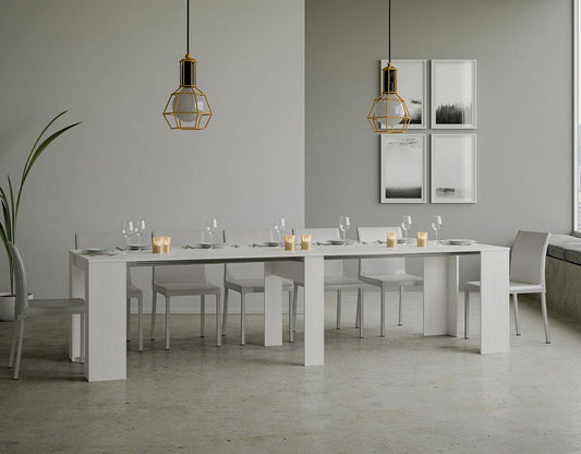 Dafne Italian Design Consolle allungabile Basic Bianco Frassino