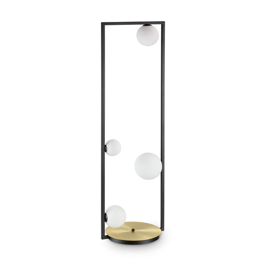 Dafne Italian Design Lampada da terra 4 luci - Nera