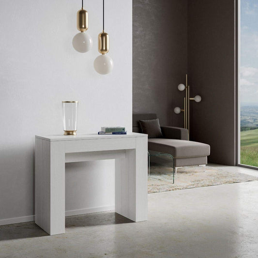 Dafne Italian Design Consolle allungabile Modem Small Bianco Frassino