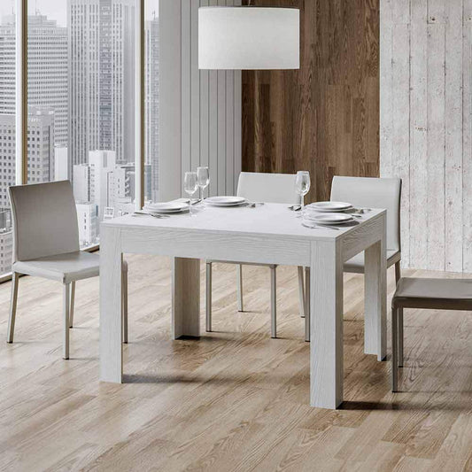 Itamoby Tavolo Bibi 90x120 Bianco Frassino allungabile a 180 cm.