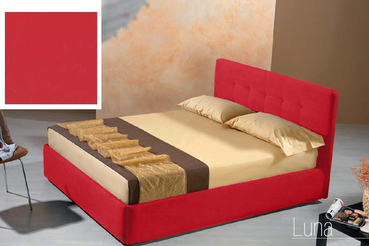 Dafne Italian Design Letto matrimoniale contenitore, similpelle lavabile, colore rosso - Dimensioni: Larghezza 176 x 210 x H 100 cm - per materasso 160 x 190. - 100% Made in Italy (SFI)