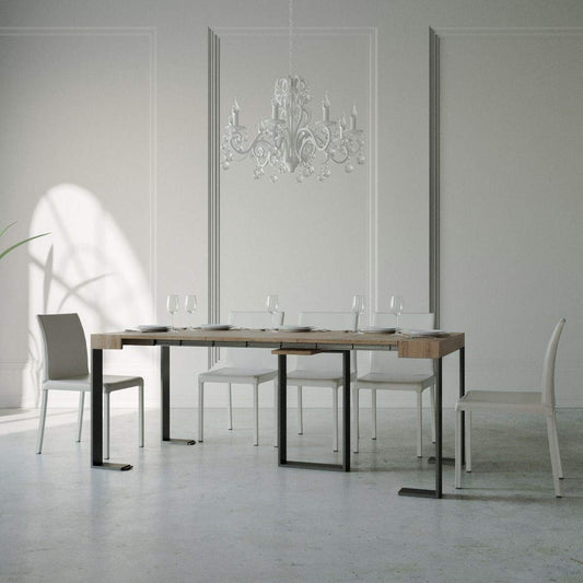 Dafne Italian Design Consolle allungabile Sintesi Small Rovere Naura Telaio Antracite