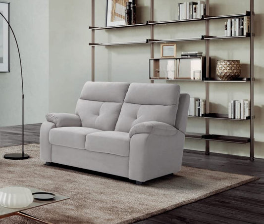 Divano due posti in tessuto colore grigio perla - misura cm. L 158 l 94 H 101 - Made in Italy