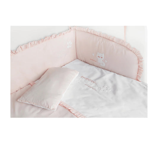 Dafne Italian Design Set Biancheria da Letto per Lettino da Comodino Cat Girl