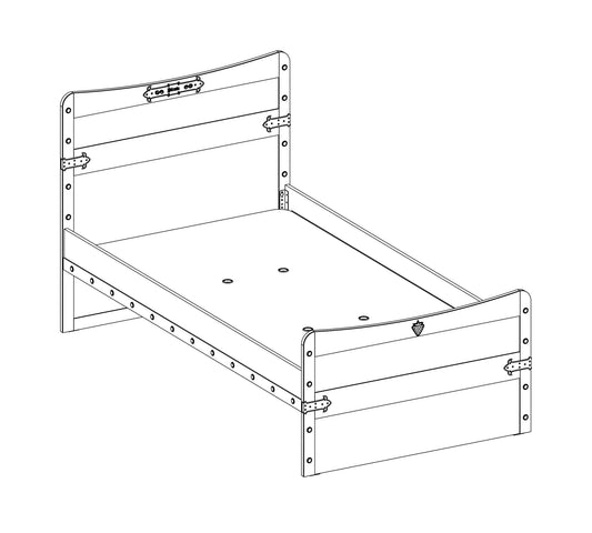 Dafne Italian Design Letto Pirate (100x200cm)