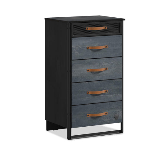 Dafne Italian Design Comò Alto in Dark Metal